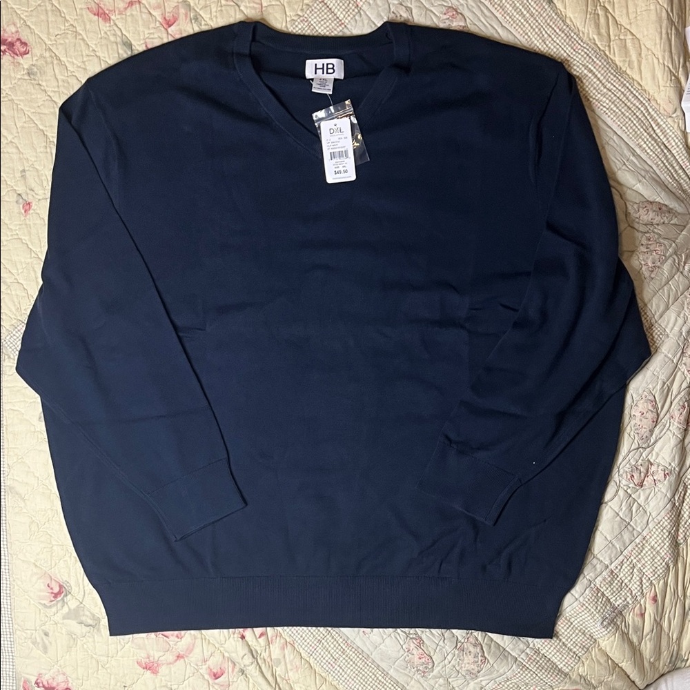 Men's V-Neck Navy Sweater